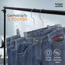 Hanger Central Premium 14 Inch Clear Pants Hangers with Adjustable Clips - 12 Pack Space-Saving Skirt Hangers - Non-Slip Heavy Duty Plastic Closet Organizers with 360 Swivel Hook