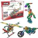 K'NEX - 100 Model Building Set  863 Pieces, STEM Building, Kid Construction Set Ages 7+