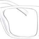Eyekepper Oversized Reading Glasses Square Large Frame Readers for Men and Women (Clear)