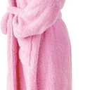 Robes for Women  Premium Plush Fleece Long Bathrobe for Women with Shawl Collar, Soft Warm Womens Robe (Pink)