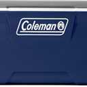 Coleman Classic Series Insulated Portable Rolling Cooler with Wheels, Leak-Resistant Outdoor Hard Cooler Keeps Ice up to 5 Days, 100-Quart (Twilight)