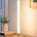 EDISHINE Modern Table Lamp, LED Slim Bedside Lamp with 360 Illumination, Stepless Dimming & 3 Color Temperature, Nightstand Lamp for Bedroom, Living Room, Gold