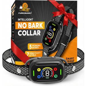2026 Upgraded Intelligent Dog Bark Collar for Medium & Large Dogs (20 LBs-110 LBs)- Beep, Vibration & Safe Static Shock, 7 Sensitivity Levels Adjustment - Effective Training to Stop Excessive Barking