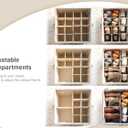 StorageWorks Shoe Organizer for Closet, Fits up to 24 Pairs, Shoe Cubby Storage Containers with Adjustable Dividers and Clear Cover, Black