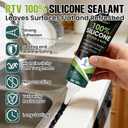 RTV Silicone Sealant - 100% Silicone, Waterproof, Strong Adhesion, Flexible & Durable, Heat & Cold Resistant, Ideal for Car, Kitchen, Bathroom, Window & Door Sealing(Black,150g)