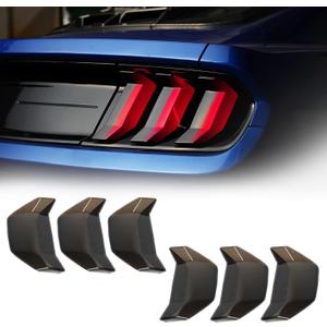 Smoke Black Taillight Protector Cover Compatible Ford Mustang, PC Resin Tail Shades, Taillight Decorative Shade Accessories Compatible Ford Mustang 2018 2019 2020 2021 2022