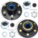 2Sets 6 on 5.5'' Trailer Hub Kits for 5200-6000 lbs 1.25'' to 1.75'' #D42 Tapered Spindle, Pre-Lubricated 25580 15123 Bearings 2.25" ID Grease Seals 6x5.5 Pattern Trailers Idler Hubs Kit