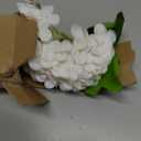 Real Touch White Hydrangea Artificial Flowers (4-Pack) -20" Faux Hydrangea Flowers with Long Stem & Leaves - Realistic Fake Hydrangeas for Home Decor Floral Arrangements Wedding Bouquets Centerpieces