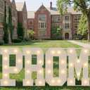 Prom Letter for 2026 Graduation Decorations, Prom Maquee Letters for Graduation Decoration, 3FT Prom Light Up Letters for College High School Grad Prom Party Decor, LED Prom Sign for Graduation Party