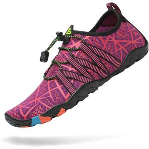 Mishansha Water Shoes for Women Men Barefoot Beach Shoe Quick Dry Aqua Swim Socks for Surfing Yoga Size 4.5-15 Women/3-13.5 Men (Purple Pizzazz)
