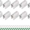 METALLIXITY Glass Shelf Bracket Holder (for 8-12mm Thickness) 10Pcs, Stainless Steel Adjustable Glass Clips Clamp - for Furniture Repair, Bedroom, Silver Tone