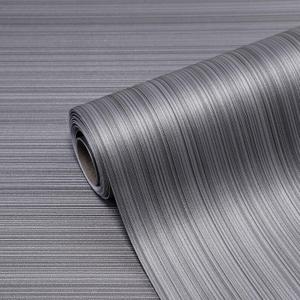 Dark Gray Grasscloth Peel and Stick Wallpaper, A Set of 23.6"x472" Textured Self-Adhesive Waterproof Vinyl Fabric Contact Paper, Wall Paper for Kitchen, Shelf Linen, Bathroom, Bedroom