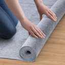 Nuanchu Felt Rug Pad 8x10 Feet, 1/4 Inch Thick Carpet Padding for Hardwood Floors, Grey Under Rug Protector, Floor Cushioning Mat Compatible Grip Underlay