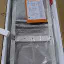 Sunset Trading Dover Upholstered Dining Chair with Arms | Wood-Framed Armchair with Padded Seat and Back | Set of 2 | Cerused White Oak Wood | Contemporary Coastal Kitchen Furniture