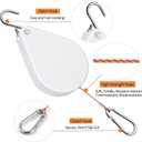 WROSWT Upgraded Retractable Plant Hanger,Plant Pulleys for Hanging Plants,Easy to Raise and Lower,Auto Lock,Heavy Duty,Adjustable Hook for Garden Baskets Pots,Birds Feeder,(3Pcs,White)