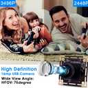 ELP 16 Megapixel USB Camera Module with 75degree No Distortion Lens 3496P 6K Embedded Webcam Board for Computer 16mp CMOS IMX298 USB2.0 Video Raspberry Pi Web PC Camera for 3D printer Bar/QR Code Scan