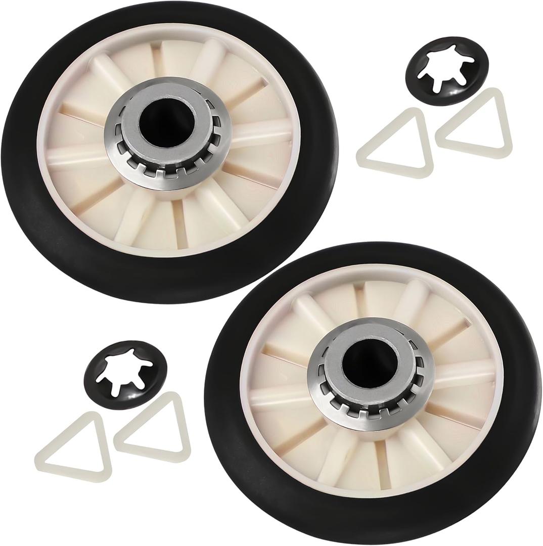 PartsBroz 349241T Dryer Drum Roller Kit - Compatible With Whirlpool Kenmore Roper KitchenAid - Replaces AP3098345 26000349241 349241 PS347627 110.60022010 LTE5243DQ8 WED4815EW1 WED4800XQ1 WED4815EW0