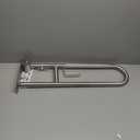 Toilet Grab Bar 30.3 Inch, Munzong Anti-Slip Handicap Grab Bars with Paper Holder, Flip-Up Bathroom Toilet Safety Rails, Stainless Steel Knurled Support handrails for Seniors Elderly Disabled Pregnant (Satin Nickel)