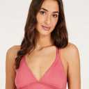 MIXTUNE Bikini Top, Smooth Pink, Size Small