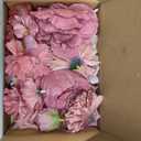 Floroom Mini Artificial Flower Heads Dusty Rose Fake Peony Daisy Rose Multicolor Small Faux Silk Flower Heads for Cake Craft Garland Wedding Party Graduation Cap DIY Home Decoration, 0.8"-3.6"