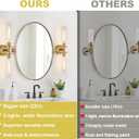 Wall Sconces Set of Two, Hardwired Brushed Gold Bathroom Sconces Wall Lighting with Clear Glass, Modern Sconces Wall Decor Set of 2 Bathroom Light fixtures for Mirror Hallway (Bulbs Not Included)