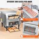 VEVOR Commercial Conveyor Toaster, 300 Slices/Hour, Heavy Duty Stainless Steel, Electric Restaurant Toaster for Toast, Bun, Bagel, Bread