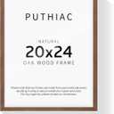 puthiac 20x24 Solid Oak Wood Picture Frame, Black, 1 PackMinimalist oak frame; fits 20 x 24 posters or art prints; wall display for bedrooms, living rooms, offices, or gallery walls