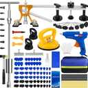 Dent Puller Hail Remover Kit, Professional Car Paintless Dent Removal Kit Tools, 2 in 1 T-Bar,Adjustable Dent Lifter, Bridge Puller Hammer Dent Suction Puller for Auto Body SUV Damage DIY Repair