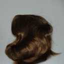 Short Brown Fluffy Wig with Bangs Curl Layered Messy Natural Layered Synthetic Hair Cosplay Costume Wig for Women
