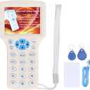 NFC RFID Card Reader Copier Writer Duplicator, 10 Frequency, for IC ID Cards and All 125kHz Cards, 10Pcs T5577 Cards, T5577 Key Fobs and UID Key Fobs