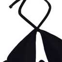 Sexy Bikini for Women Underwire Swimsuits Spaghetti Strap Swimwear Criss Cross Halter Bathing Suit 2 Piece (Black, M)
