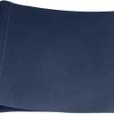 Teling 1 Pcs Leather 3 Ring Binder Holds 8.5 x 11 Inch Paper Binder Organizer Vintage Faux Leather Portfolio Folder Planner for Office Home Document Photo Diary Supplies (Navy Blue)