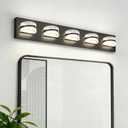Rotatable LED Bathroom Vanity Light 5-Light 32" Black Dimmable ETL, 5 Light-32in-1pack