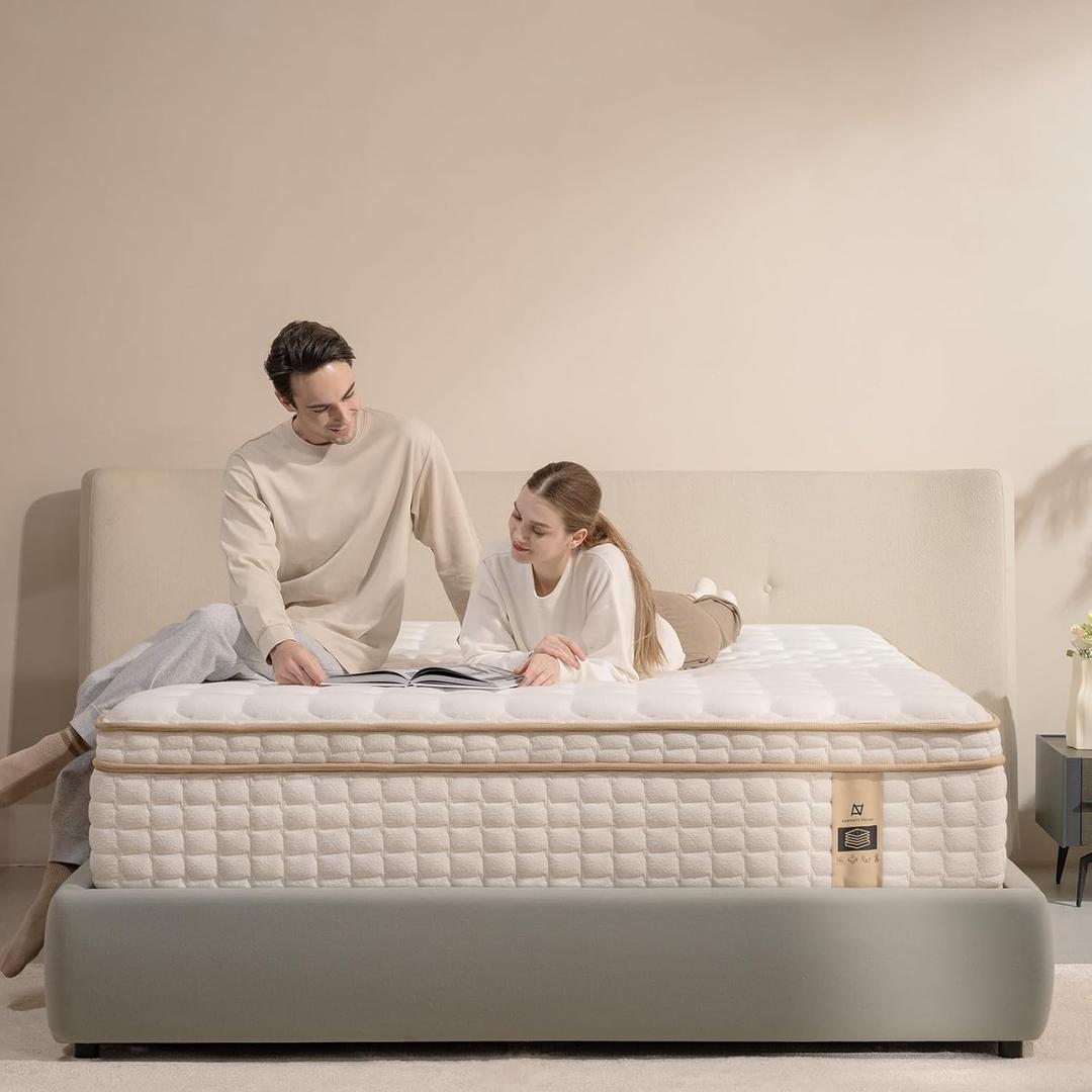 Queen Mattress,12 Inch Queen Size Mattresses in a Box,Memory Foam Hybrid Mattress ,with Individual Pocket Spring for Motion Isolation & Silent Sleep&Lumbar Support & Pressure Relief, Medium Firm