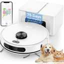 SHELIKI Robot Vacuum and Mop, 3-in-1 Robotic Vacuum Cleaner with 70-Day Self-Emptying Base, 360° LiDAR Navigation & Smart Mapping, 6000Pa Strong Suction for Pet Hair, Carpets & Hard Floors