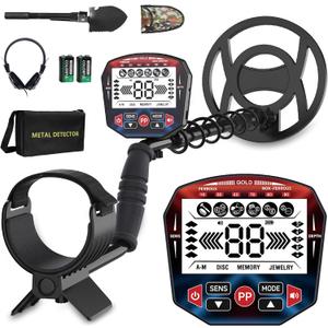 Metal Detector for Adults Professional, High Accuracy Gold Detector Set, Waterproof Coil LCD Display Height Adjustable Advanced DSP Chip, Detector De Metales Oro Y Plata for Exploration Hiking (Red)