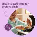 Melissa & Doug Stainless Steel Pots & Pans, 8 Piece Play Kitchen Set, Premium Play Kitchen Accessories & Cooking Utensils, Preschool Toys for Kids 3+, 12.9 X 6.0 X 6.0