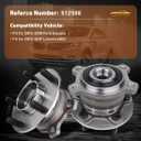 2PCS Rear Wheel Hub Assembly Pair FIT for 2013-2018 Ford Escape AWD Only, FIT for 2015-2019 Lincoln MKC AWD, Replace 512500 (AWD Splined Center)