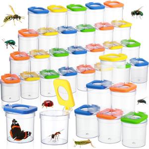 36 Pcs Insert Bug Viewer for Kids Magnifying Insect Box Bug Catcher Magnifier Container Critter Collection Kit Insect Cage Jar for Children Science Nature Exploration Tool