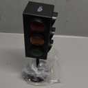 Kicko 11-Inch Traffic Lights Lamp with Base - 4-Mode Color Changing Stop Light Lamp for Kids Bedroom, Party Decoration or Playroom - Battery or USB Powered Mini Lighting - Ideal Traffic Light Decor