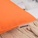 MIULEE Pack of 2 Decorative Outdoor Waterproof Pillow Covers Garden Cushion Sham Throw Pillowcase Shell for Fall Patio Tent Couch 16x16 Inch Orange