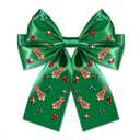 Christmas Hair Bows for Women Xmas Bow Reindeer Tree Hair Bow Clips Satin Plaid Red Green Hair Bows Winter Holiday Hair Ribbons Christmas Accessories Costume Outfits Party Favors Gifts (Pattern C4) 3 Pack