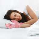 Duerer Arthritis Compression Gloves with Straps, Women Men for RSI, Carpal Tunnel, Rheumatoid, Tendonitis, Hand Pain, Hand Support. Fingerless Gloves for Computer Typing and Daily work (Pink, S) (Small (1 Pair))