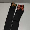 2X WiliW 2 Pairs Christmas Thigh High Stockings Plus Size, Red White Striped Over Knee High Socks for Women(Black Bow)