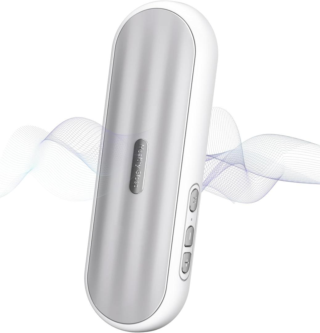Private Bluetooth Speaker Under Pillow: Portable Bone Conduction Technology Sleep Aid with White Noise for Relaxation (White)