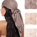 AWAYTR 3Pcs Satin Hair Scarves Silk Bandana Scarf Headscarf Silk Feeling Scarf for Women