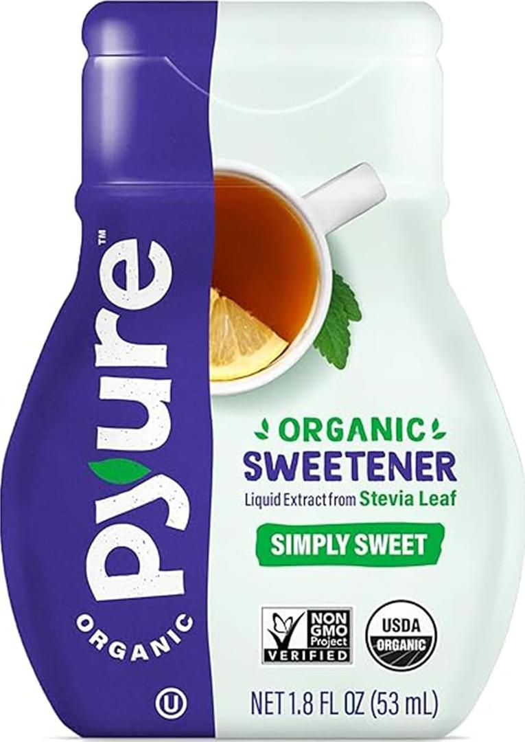 4 x Pyure Liquid Stevia Extract | Zero Calorie Sugar-Free Sweetener, 1.8 Oz (EXP 05/14/28)