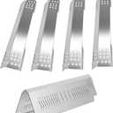SafBbcue Heat Plates for Monument 4-Burner Mesa 415BZ Propane Gas Grill Accessories, Stainless Steel Heat Plates Flame Tamer for Monument Grills Replacement Parts, 5 Pack