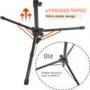 Microphone Stand with IPAD Clip, Floor Foldable Mic Stand with Phone Clip,Heavy Duty Tripod Boom Arm with 2 Mic Clips and Carrying Bag for Singing Karaoke Stage