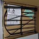 Decorative Garden Fence 17in x10ft, 10 Pack Rustproof Metal No Dig Fence Animal Barrier for Dog, Arched Flower Bed Edging Ornamental Wire Border Panel Fencing for Yard Patio Outdoor Decor (Black)